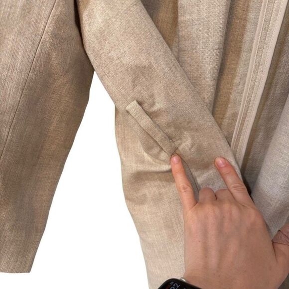 Jenni Kayne Womens Linen Trench Coat Small Missing Belt - Picture 7 of 11